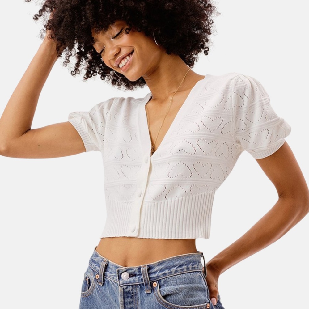 For Love and Lemons Neve Crop Cardigan